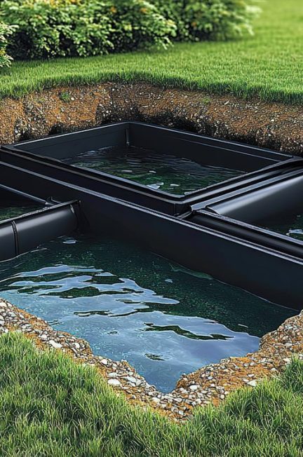 Installation d’un bassin préformé dans un jardin paysager